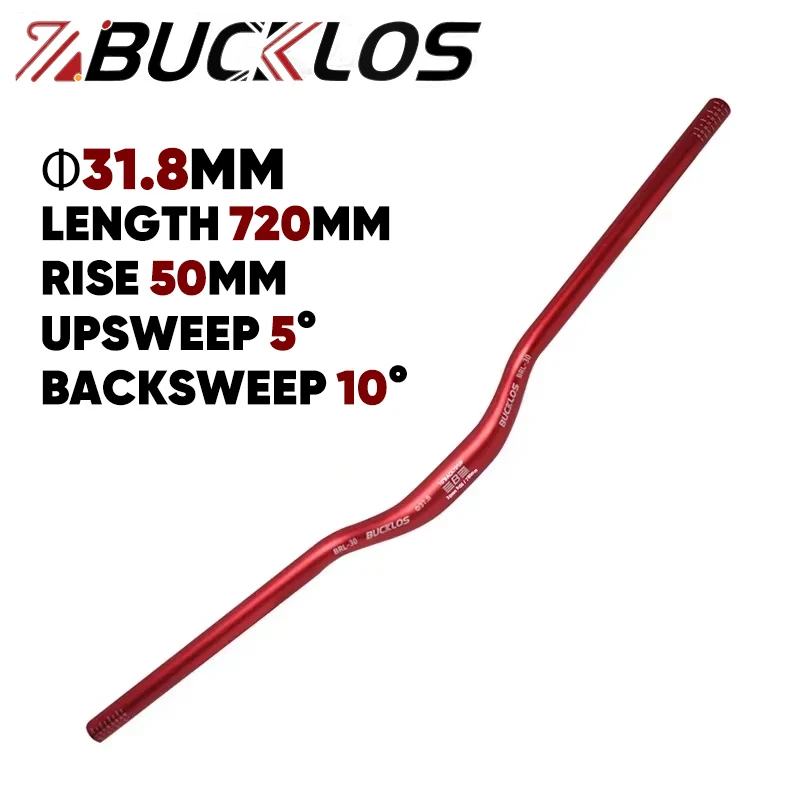 BUCKLOS Mountainbike Lenker 31,8mm 25,4mm Fahrrad Riser Bar 620/660/720/780mm Aluminium Legierung MTB Lenker Radfahren Teile