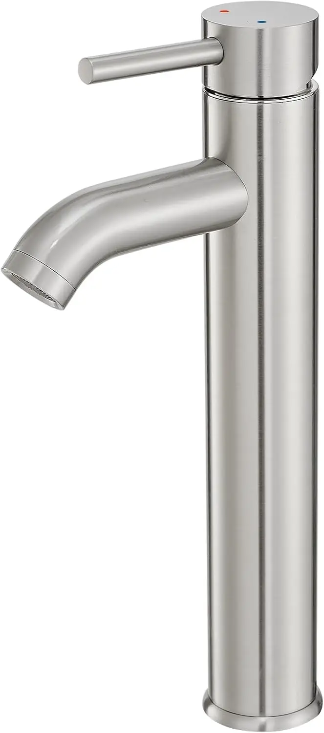 

Tall Vessel Sink Faucet Single Handle Chrome Bathroom Vanity Lavatory Faucet