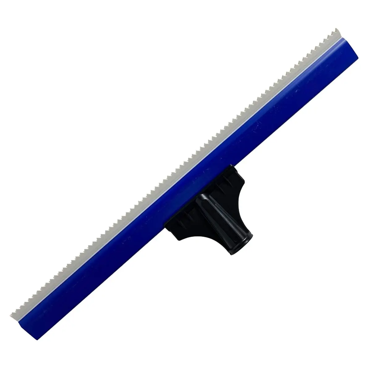 DT38 Epoxy Notched Squeegee with Soft Rubber Teeth Floor Squeegee Cement Painting Coating Toothed Rake Construction Tool 40cm