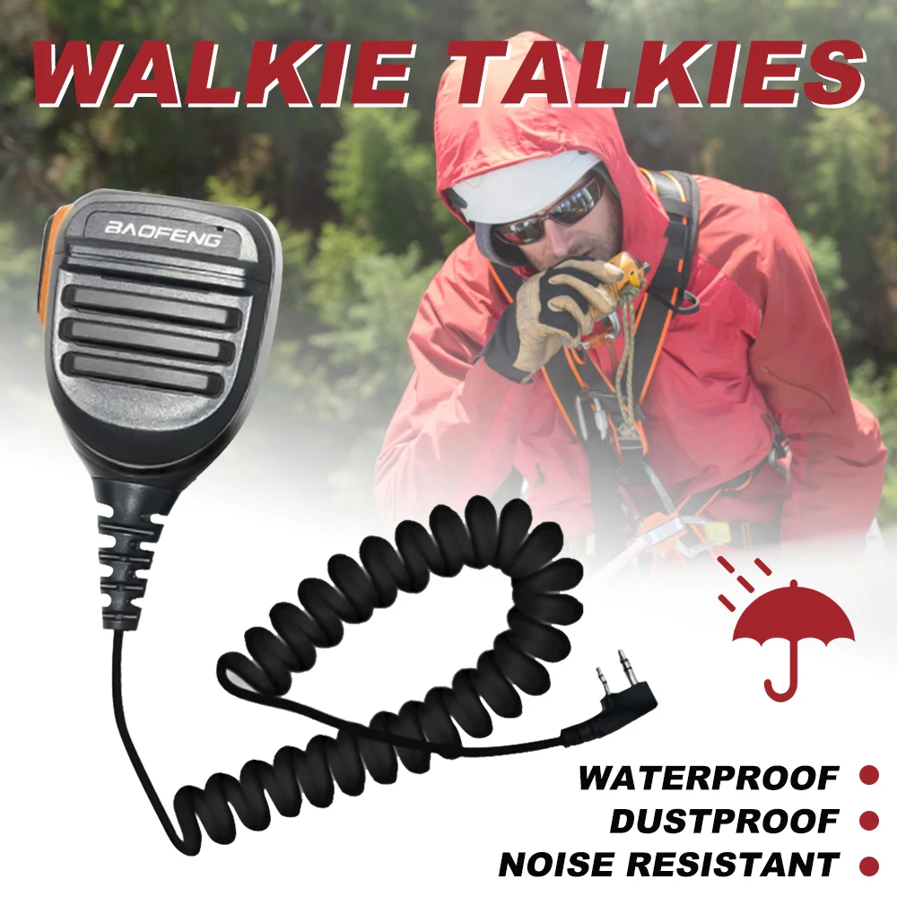 Baofeng Walkie Talkie Hand Microphone Radio Speaker Mic PTT For Walkie-Talkie BF-888S UV-5R Portable Ham Radio Accessories