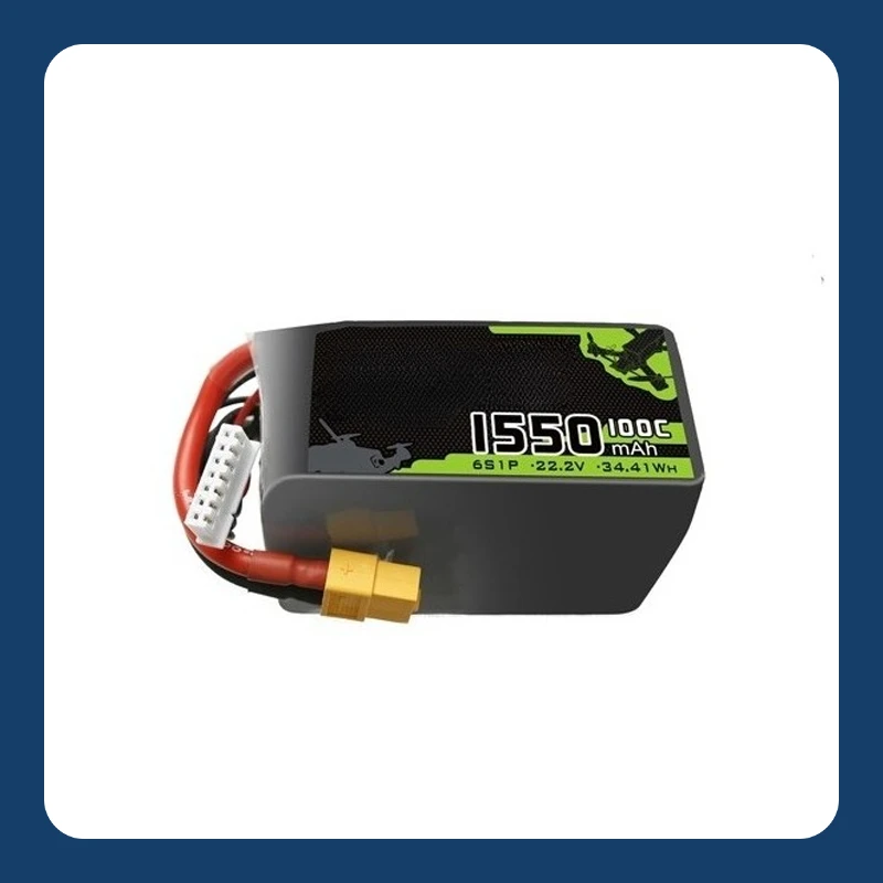

Усовершенствованная высококачественная Li-Po батарея 6S1P 1550 мАч 100C 22.2В для FPV дронов и радиоуправляемых самолетов: замена, длительное время полета, повышенная износостойкость