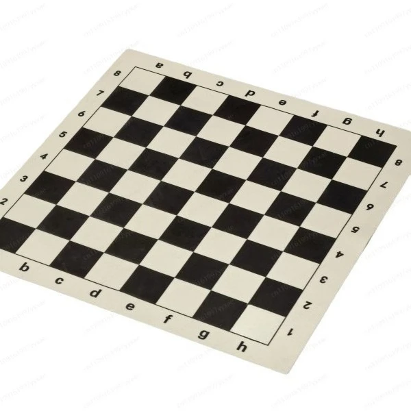 Chess silicone checkerboard 43cm black and white checkerboard environmentally friendly material foldable
