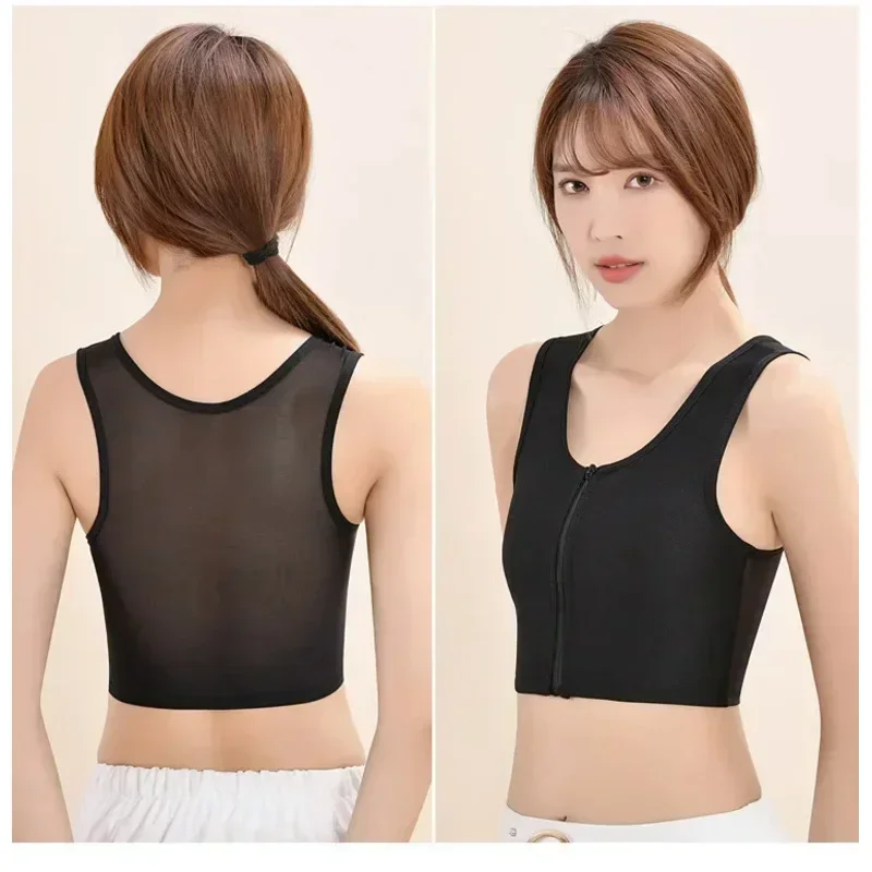 Tank Top Tomboy Vest Shirt Chest Binder Trans Underwear Strengthen Bandage Reinforced Short Corset Breathable Female