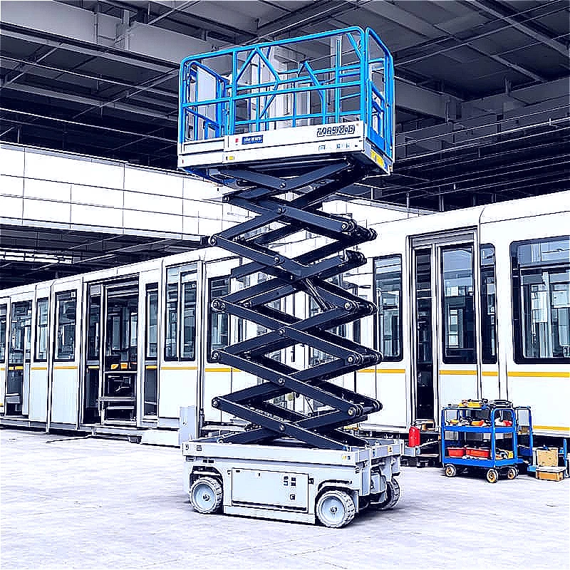 12m 14m High Reach Scissor Lift Platform Mobile Fully Automatic Self Propelled For High Building Maintenance Customized