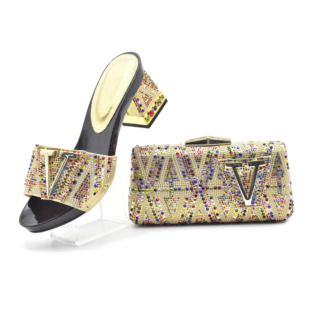 

rhinestone bag party shoe bag comfortable and elegant dinner shoe bag set