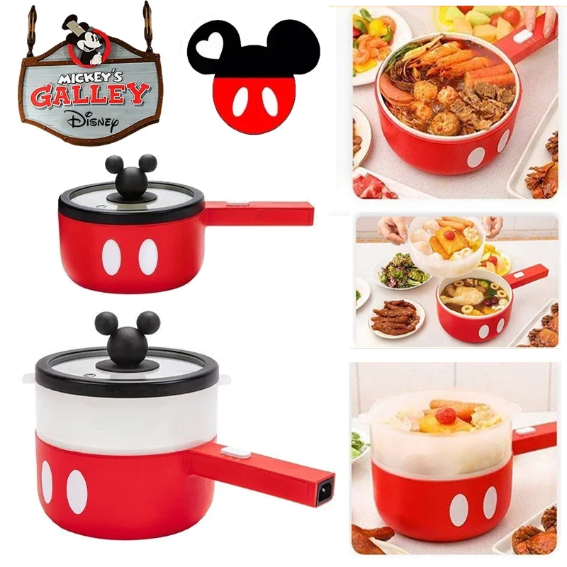

Disney Mickey Electric Cooker Rice Cooker Multifunction Cartoon Non Stick Pan High Power with Handle Home Kitchen Cooking Tools