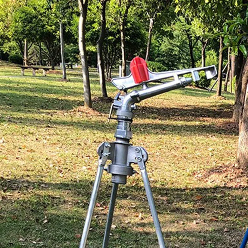 Aspersor de riego con boquilla de aleación de Zinc, sistema de agua ajustable de 1,5 grados, rociadores de campo de pulverización de lluvia, 360 pulgadas