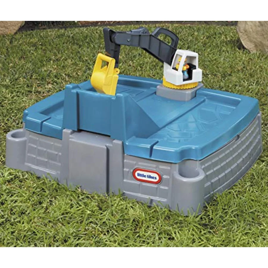 Dirt Diggers Excavator Sandbox for Including lid and Play Sand Accessories Multicolor