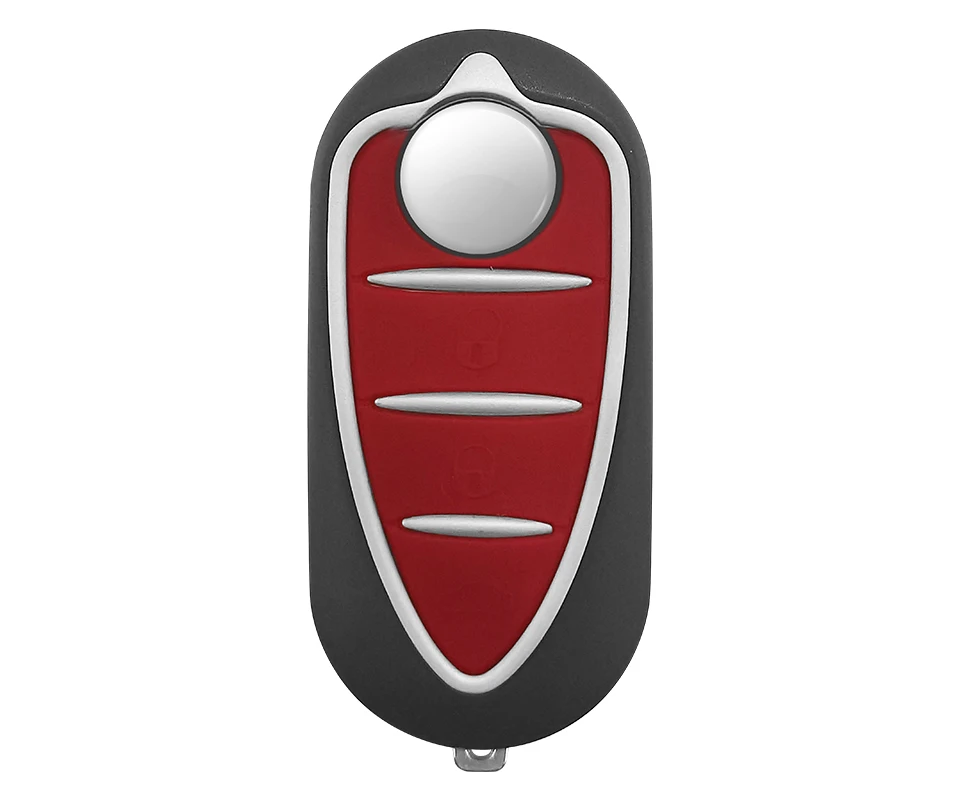 XNRKEY Flip Car Remote Key Shell for Alfa Romeo Mito Giulietta Replacement 3 Buttons Car Key Case Uncut Blade