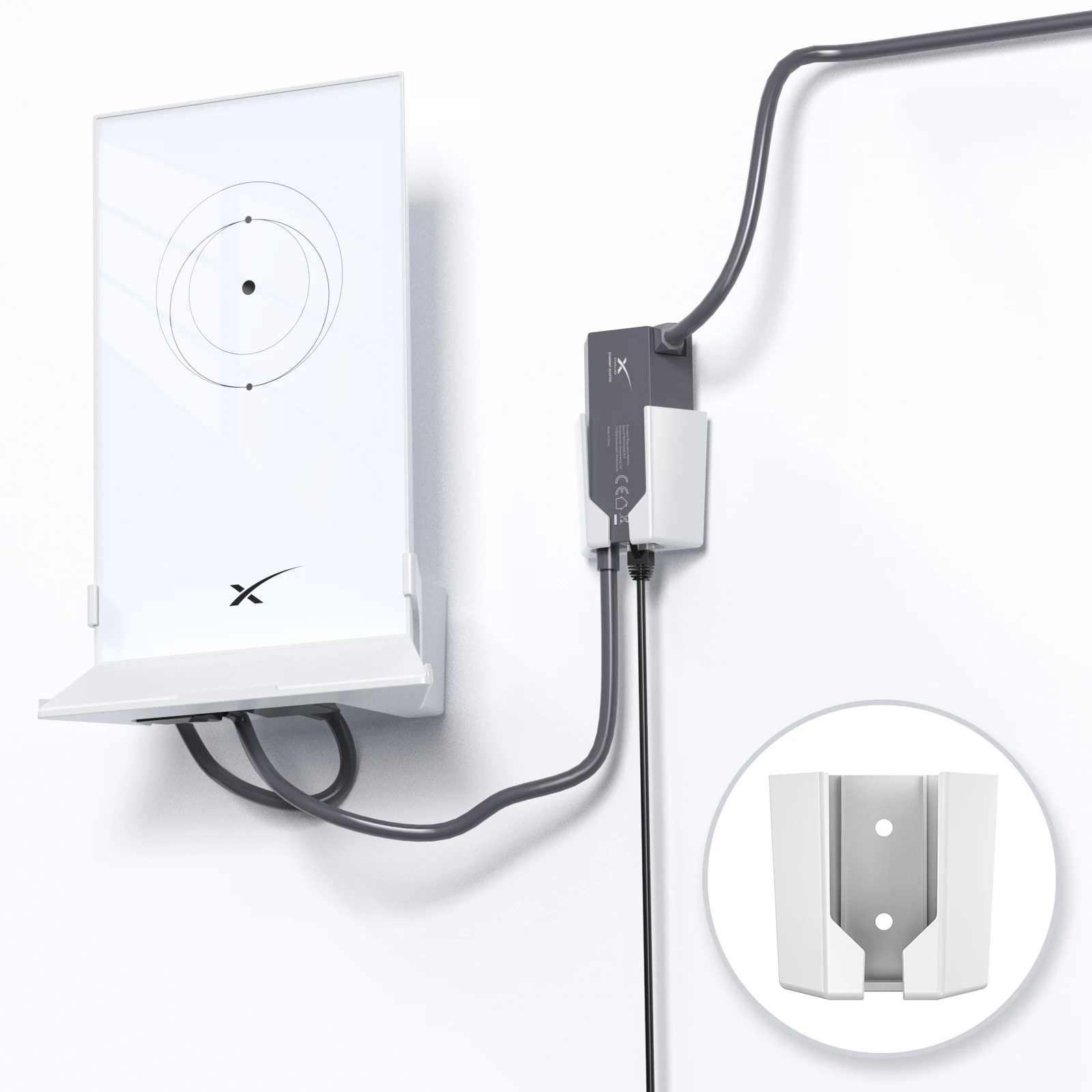 EDUP WT-DF1185-W 1PCS High Quality Starlink Ethernet Adapter Holder Bracket Waterproof Easy Installation