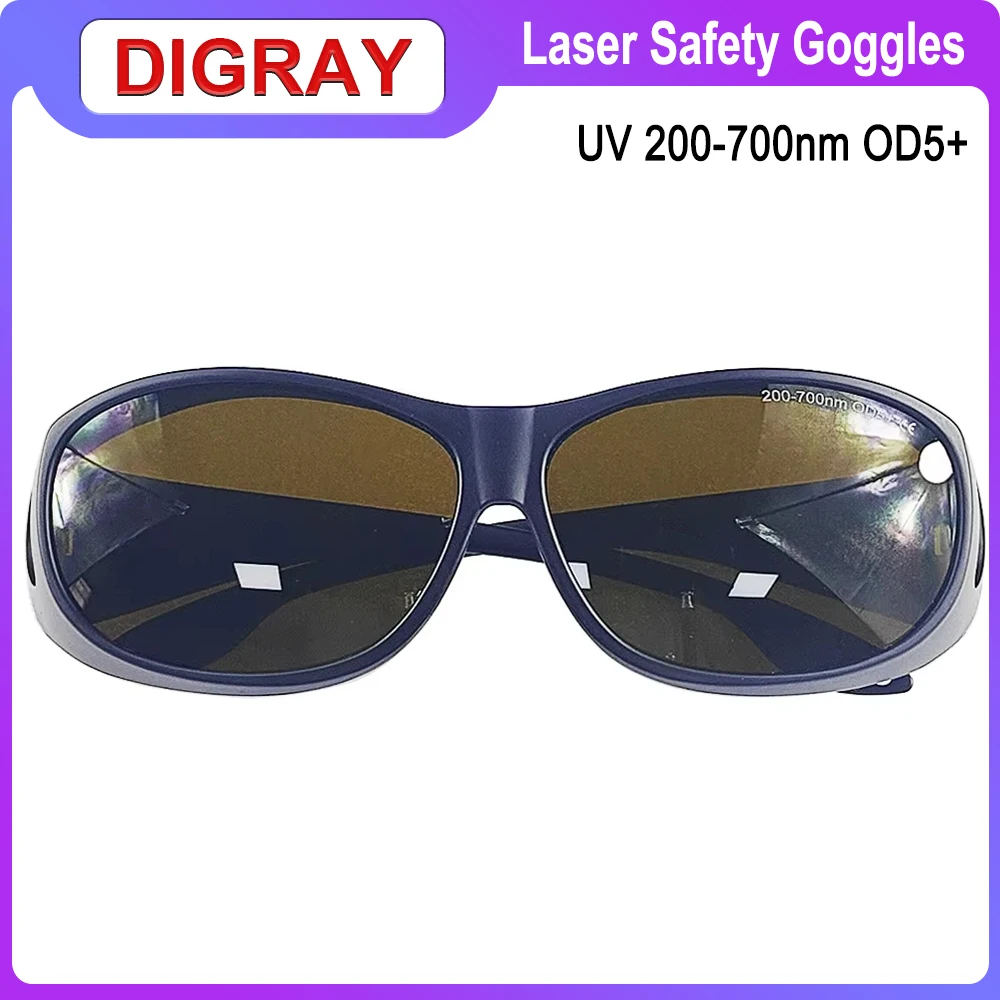 DIGRAY OD5+ Professional Laser Safety Goggles for 355nm 450nm 520nm 532nm 650nm UV Green,Blue, Red Laser Eye Protective Goggles