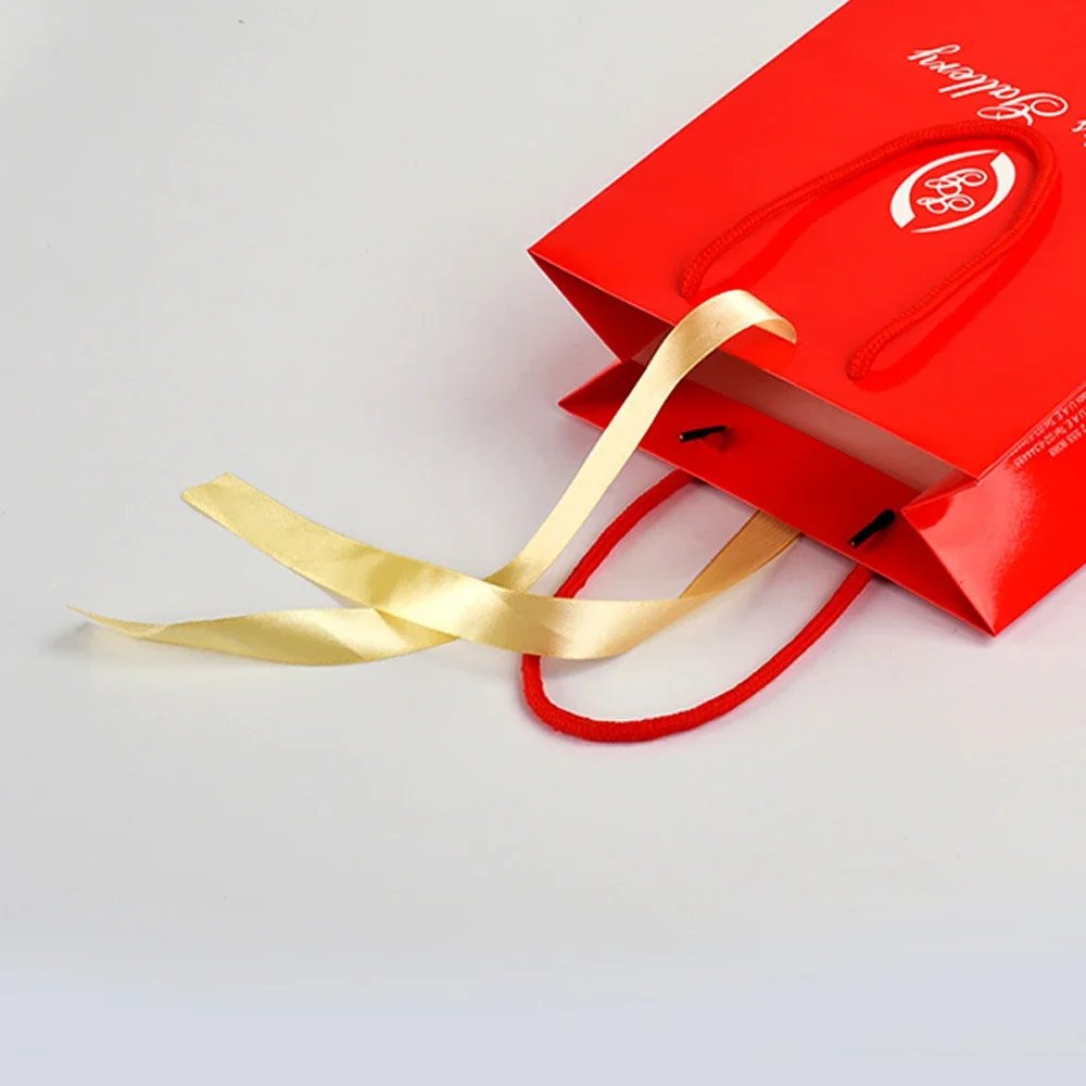 Custom-tailor Red Paper Gift Bags Small Medium large size packaging bag with logo printing iDreampackaging made