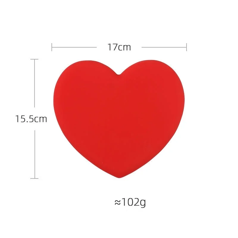 Heat Resistant Silicone Mat Thicker Drink Cup Coasters Heart-shaped Non-slip Pot Holder Table Placemat Kitchen Accessories