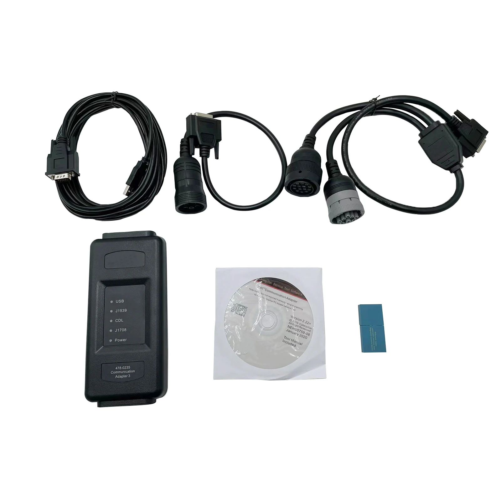 Latest software for CAT diagnostic tools ET4 478-0235 ET4 usb communication adapter 3 for CAT trucks excavators heavy duty