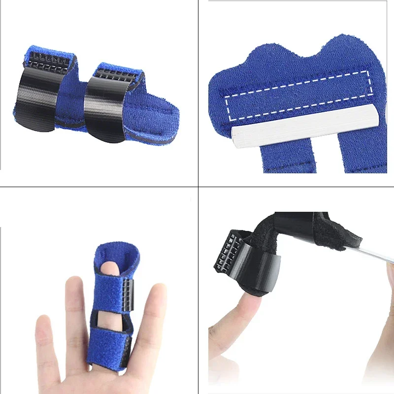 Pain Relief Aluminium Finger Splint Fracture Protection Brace Corrector Support with Fixed Tape Bandage Health Dropshipping