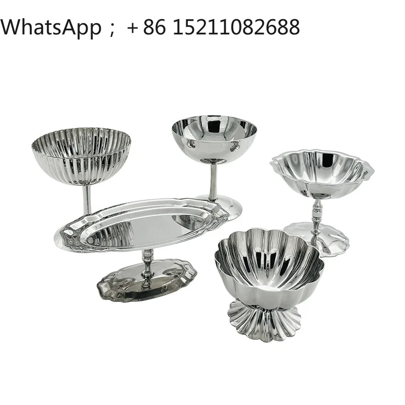 LLY 304 stainless steel ice cream ice cream cup pudding cup snack bowl high-end dessert container