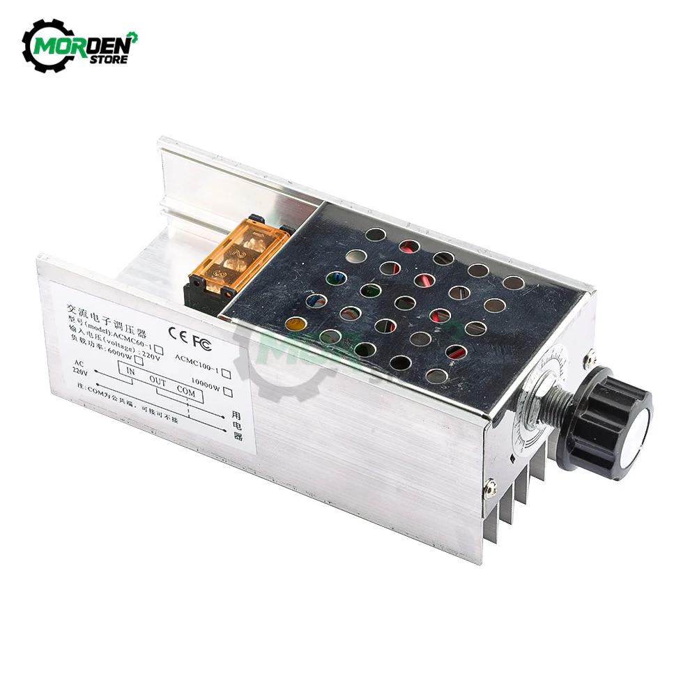 AC 220V 6000W 25A Speed Controller High Power SCR Voltage Regulator Dimmer Switch Speed Temperature Control Thermostat