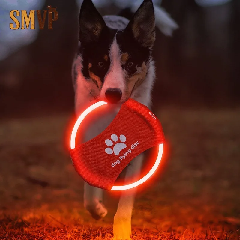 

LED Luminous Frisbee Playing At Night Dog Walking Training Toys Can Be Charged Pet Dog Toys Pet Products