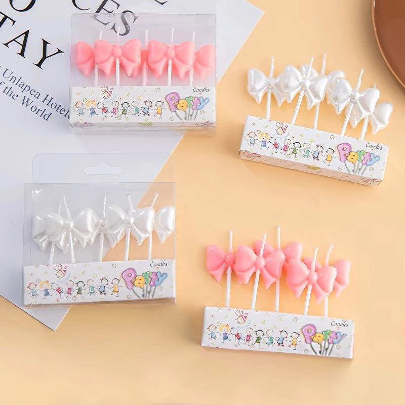 الوردي القوس عيد ميلاد سعيد كعكة شمعة لطيف الأميرة حزب كعكة الديكور فتاة عيد ميلاد ديكور الذكرى / شمعة عيد الحب #2