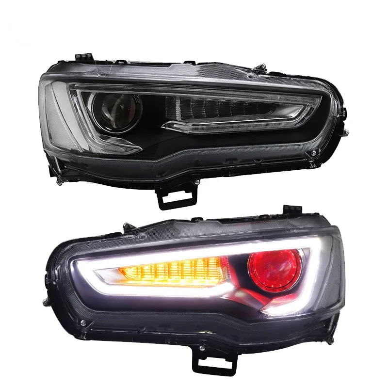 YU GUANG for Mitsubishi Lancer 2009-2016 Car Light Accessories Headlight EVO Upgrade LED Headlamp Head Light DRL Head Lamp