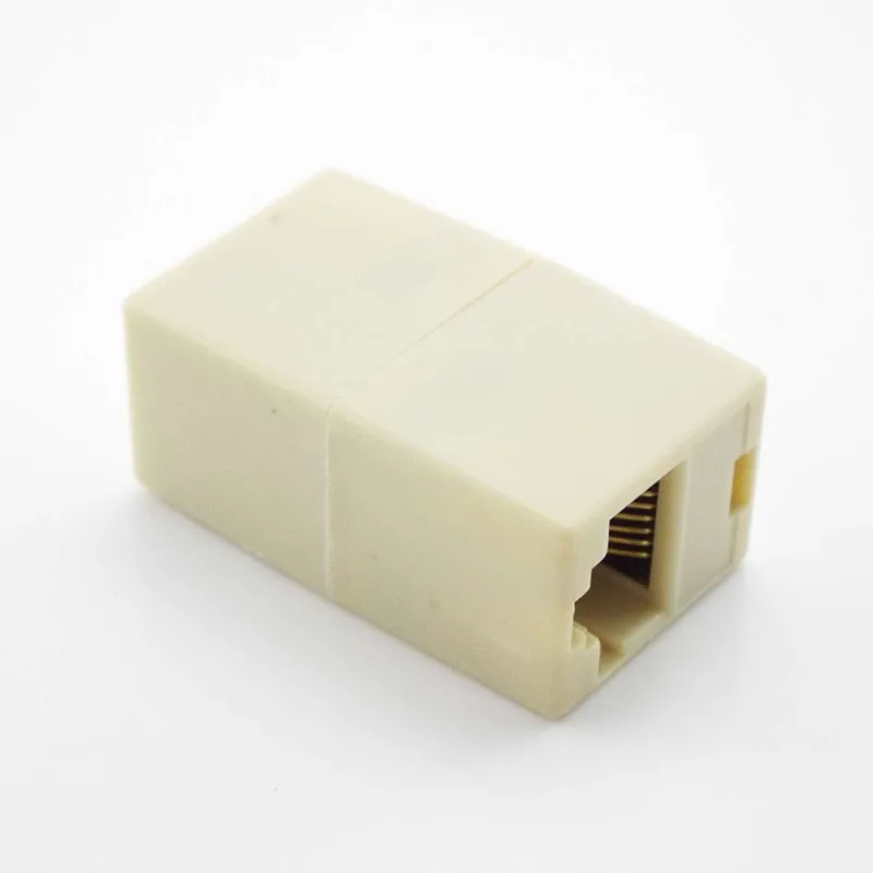 Universal Plastic Connector Female to Female Coupler For Extension Broadband Ethernet Network LAN Cable Joiner Extender Plug A6