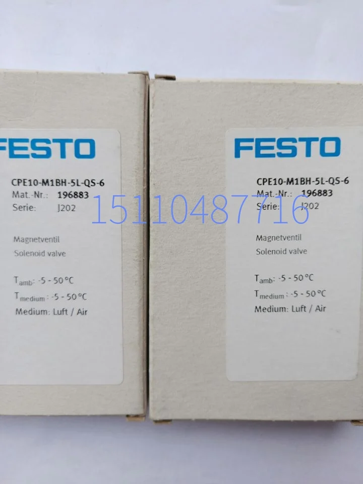 

German FESTO Festo Solenoid Valve 196883 CPE10-M1BH-5L-QS-6 In Stock