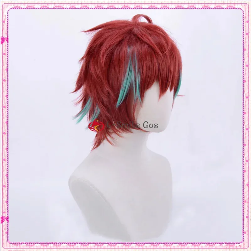 DRB Doppo Kannonzaka hipnosis micrófono Cosplay rojo verde Ombre Anime resistente al calor + gorro de peluca 5ftu^ 5ftu^