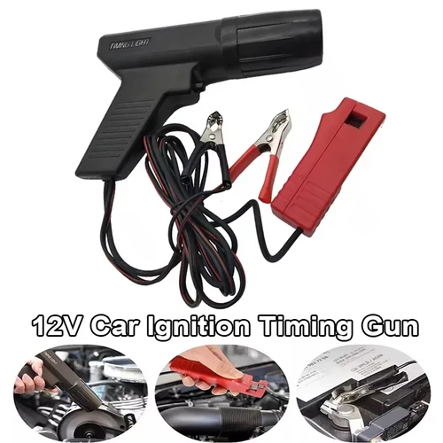 Imagen 1 del producto Pistola de sincronización de encendido de coche, luz estroboscópica de inducción de sincronización de encendido de motor de 12V para herramientas de reparación marina de motocicleta y coche, envío gratuito