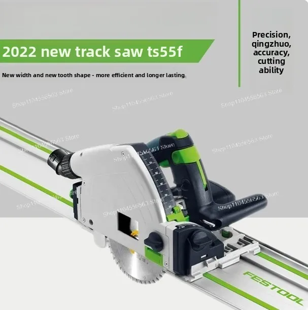 Track saw TS55 woodworking guide, portable vacuum cutting, electric circular saw