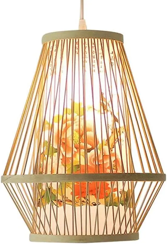 

Retro Chinese Style Garden Tea House Restaurant Zen Lamps Southeast Asian Style Bamboo Chinese Tea Room Creative