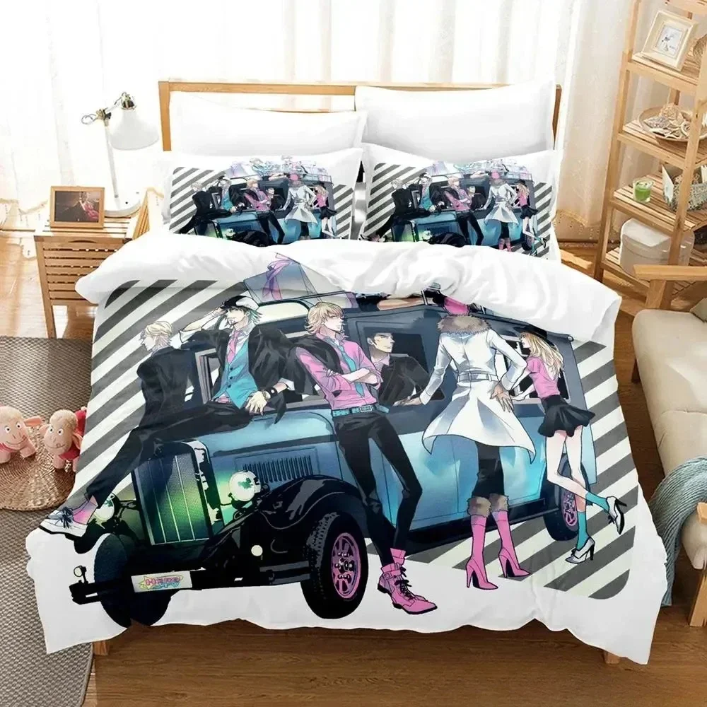 

3D Print Tiger & Bunny Bedding Set Cartoon Anime three-piece set Adult Kid Bedroom Duvet cover Sets Kawaii cartoon bed sheets