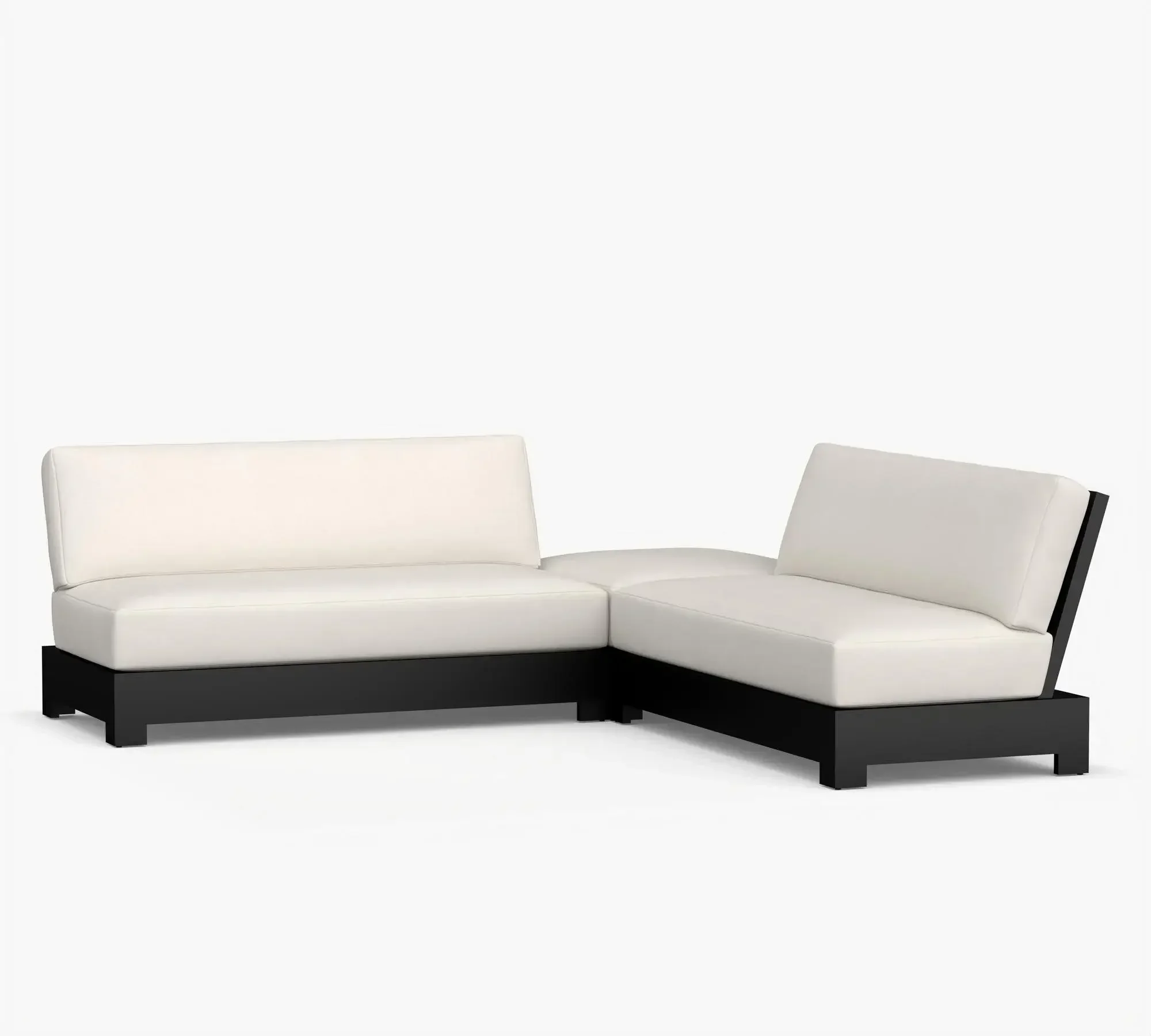 Metal platform 3-piece outdoor double combination aluminum waterproof garden courtyard leisure furniture