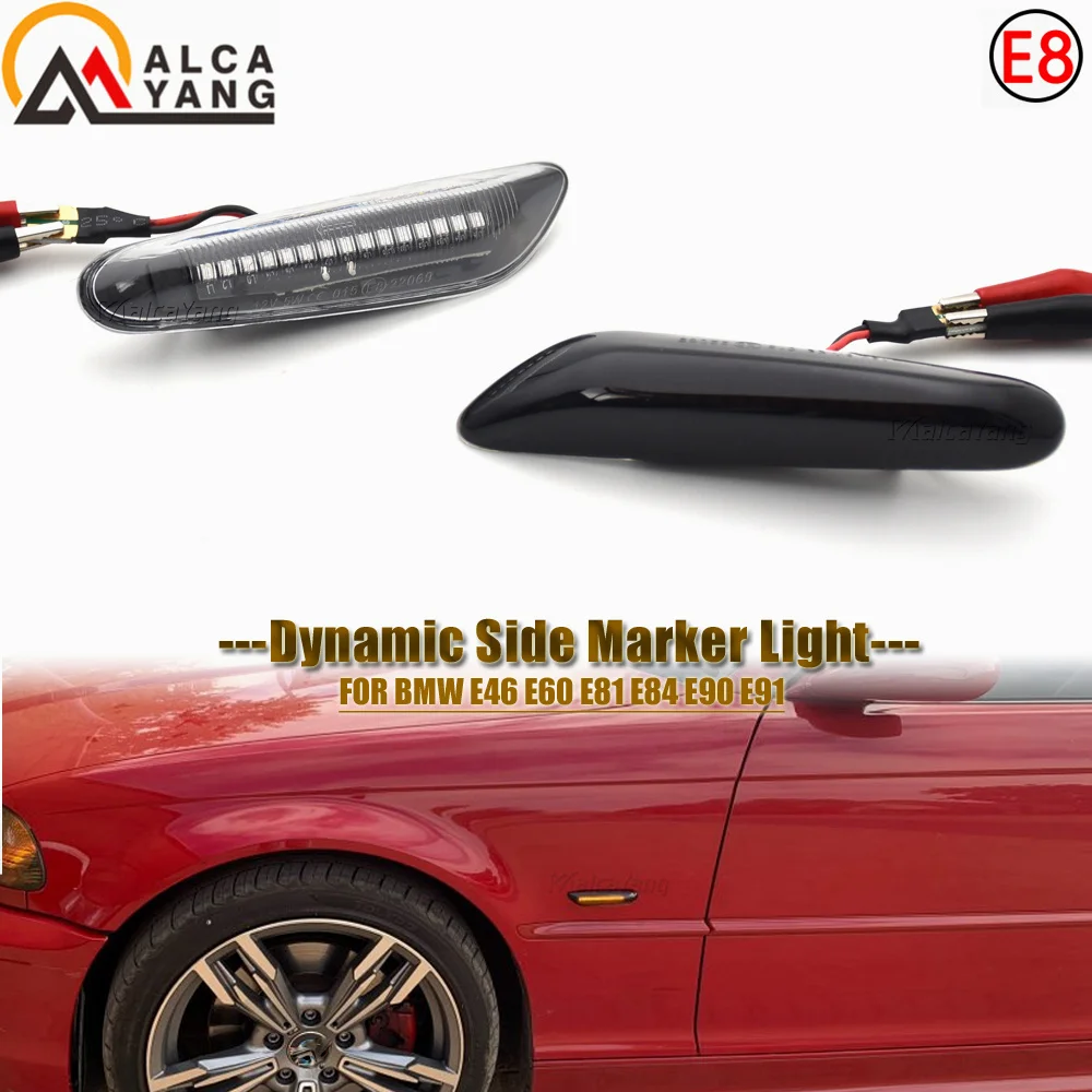 Dynamisches LED-Blinklicht Seitenmarkierungsleuchte für BMW E60 E61 E90 E91 E87 E81 E83 E84 E88 E92 E93 E82 E46 1 3 5 Serie X1 X3 2004 – Detail 8