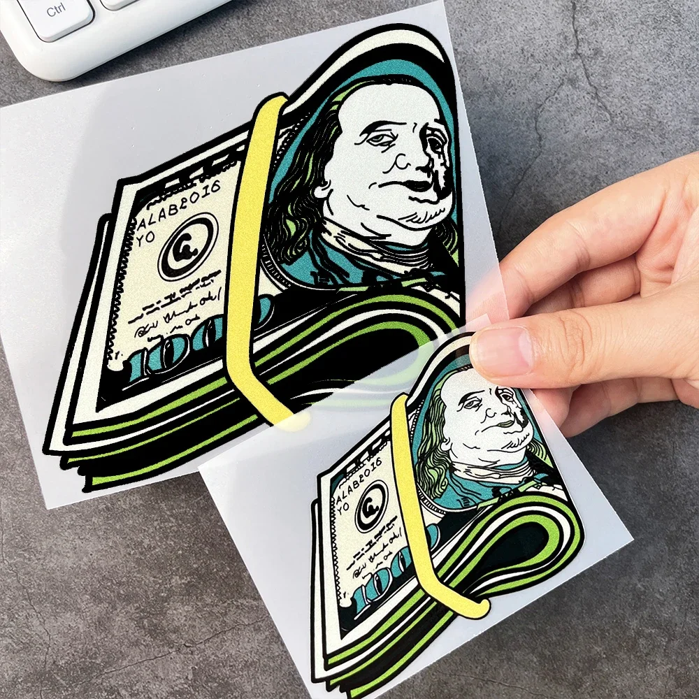 Get Money Dollar Reflective Car Sticker Decor Auto Body Window Fuel Tank Cap Trunk Motorcycle Scooter Helmet Decal Accessories