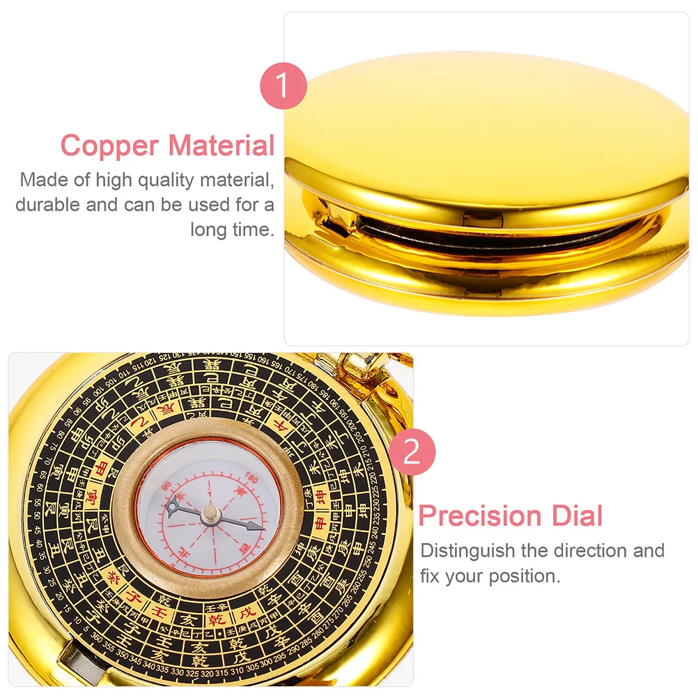 

Feng Shui Pan Compass Traditional Chinese Markings Outdoor Hiking Camping Survival Gear Pocket Mini Plastic Round Compass