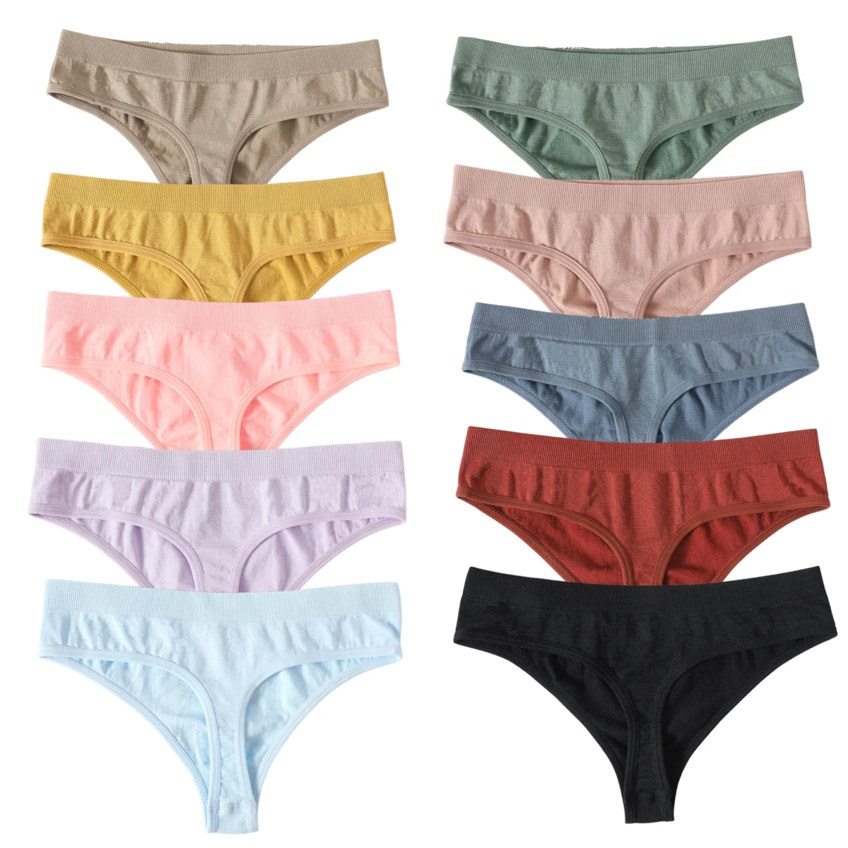 3PCS/Set Seamless Thongs Panties G-String Women Sport Underwear Female Sexy Lingerie Low Waist Panty M-XL Underpants Intimates