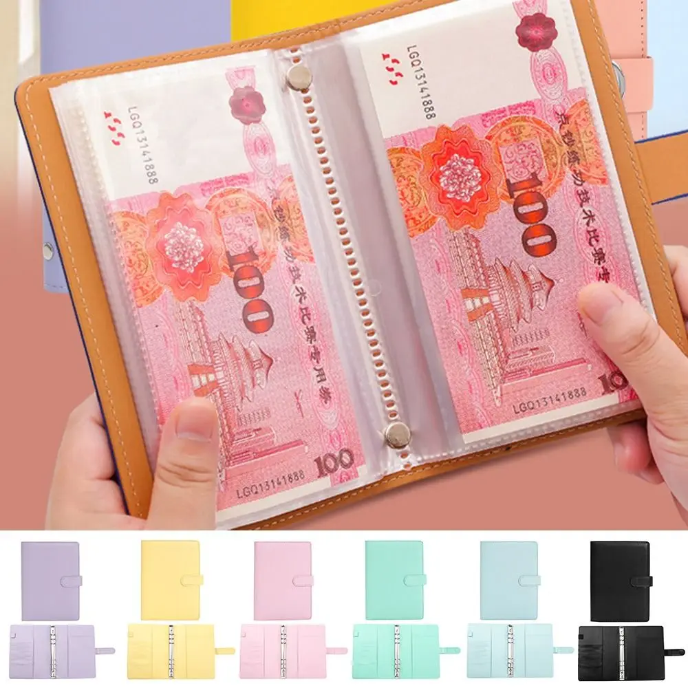 

Creative Candy Color A5 Notebook Shell Non-punchable Detachable Ring Binder Cover Large Capacity Portable Folder Soft Shell