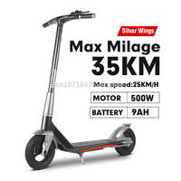 Mankeel Silver Wings Patinete Electrico 10 Inch 350W 500W 9Ah Eu European Warehouse Folding E Electric Scooters For Adults