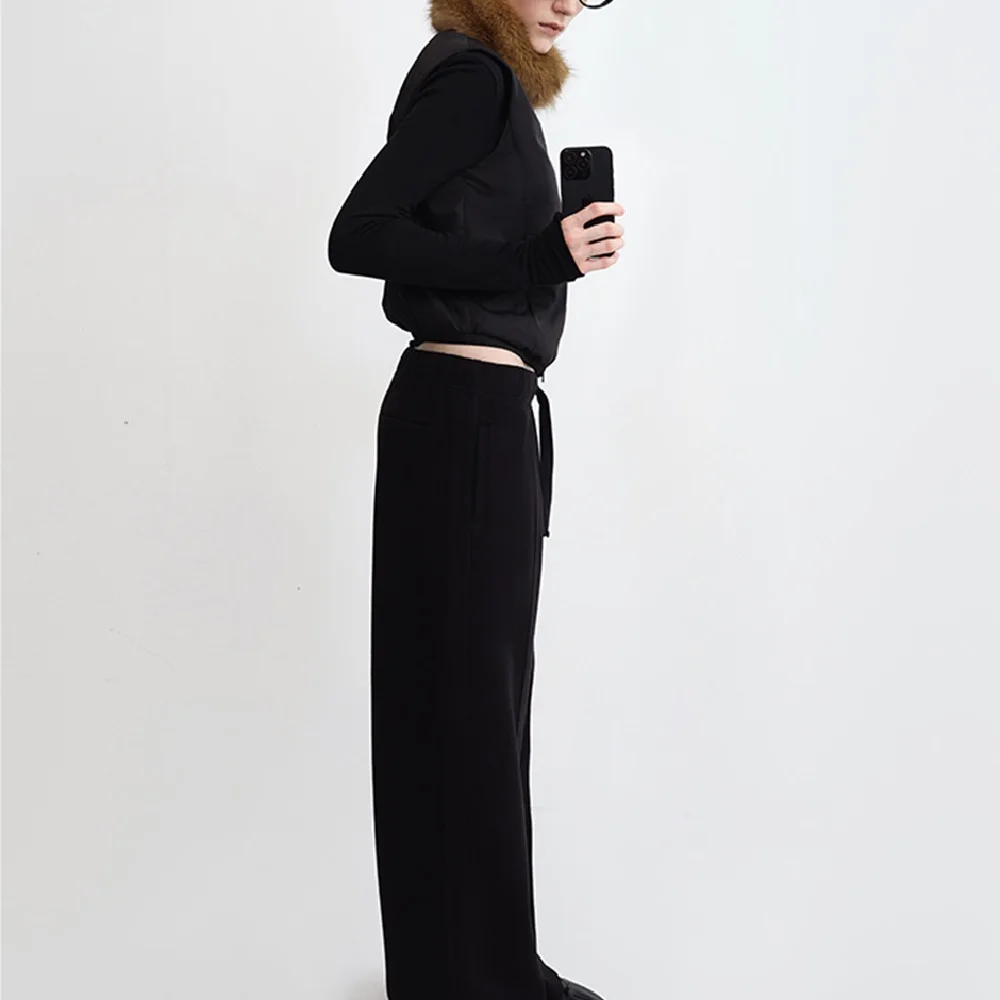 2025, dames wintervest met grote bontkraag, ritssluiting, losse pasvorm, casual, Y2K nieuwe mode, hoge kwaliteit, veelzijdige bovenkleding