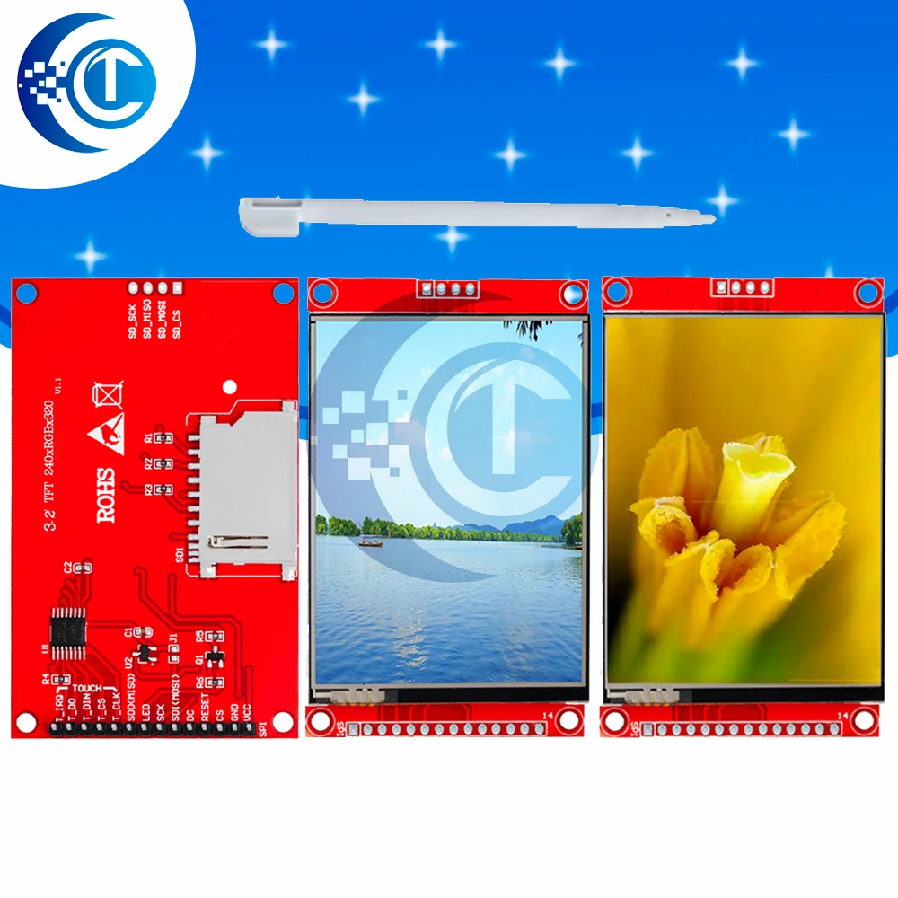 3.2 "3.2 بوصة TFT LCD وحدة شاشة تعمل باللمس 240X320 ST7789 شاشة الكريستال السائل لاردوينو UNO MEGA2560 مع اللمس/بدون اللمس