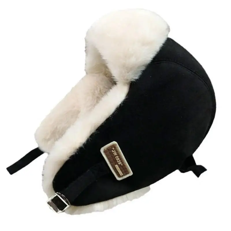 

39BD Adjustable Trapper Hat Warm Ear Flap Plush Hat for Cold Weather Winter Activity