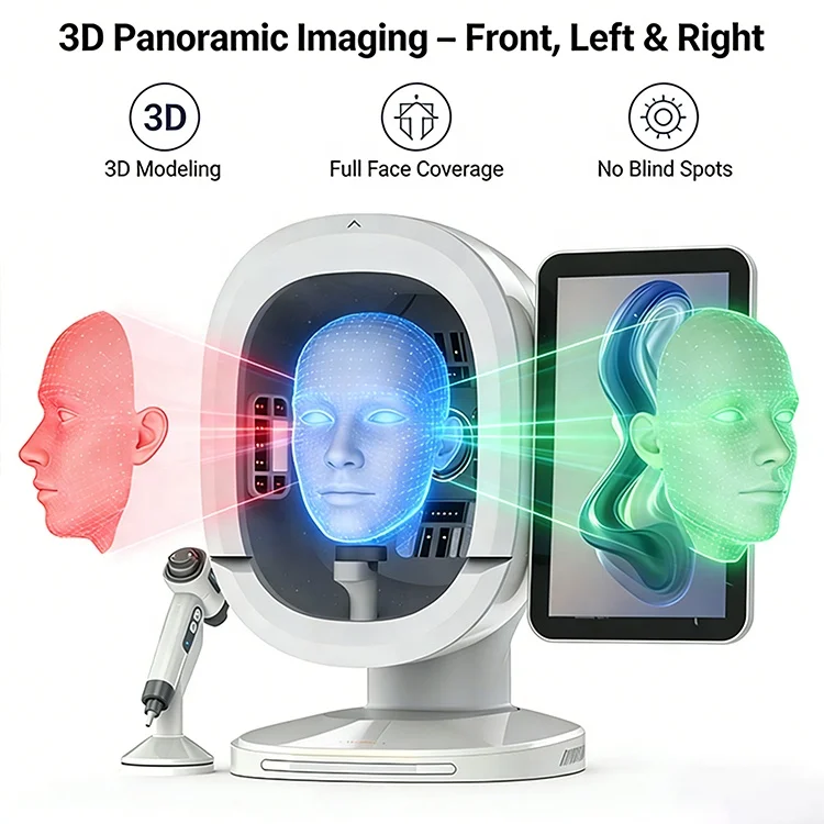Ai Product 2026 Trending Portable AI Skin Analyzer Machine 3D Facial Scanner with 8 Spectrum Skin Diagnosis Beauty Device