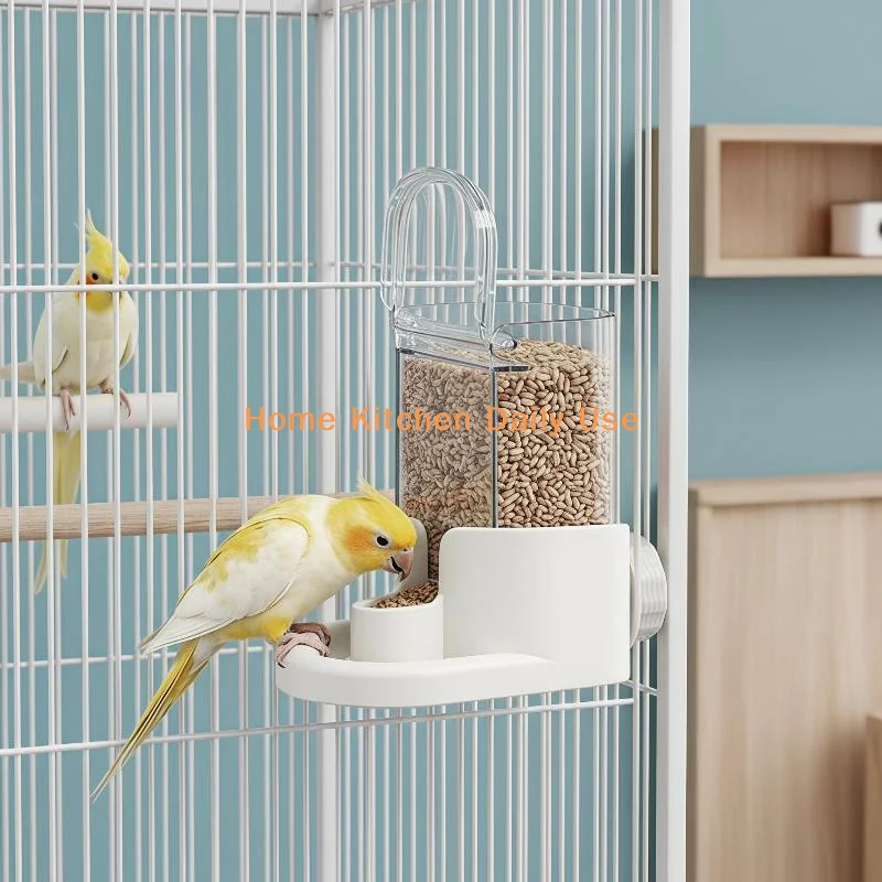 portableAutomatic Bird Water Feeder Drinker Universal Fit Most Bird Cages Accessory for Parrot Canary Finch All Small Pet Birds