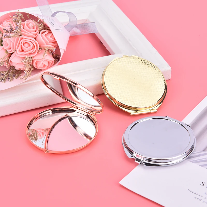 Miroir de maquillage compact, poche cosmétique pour voyage
