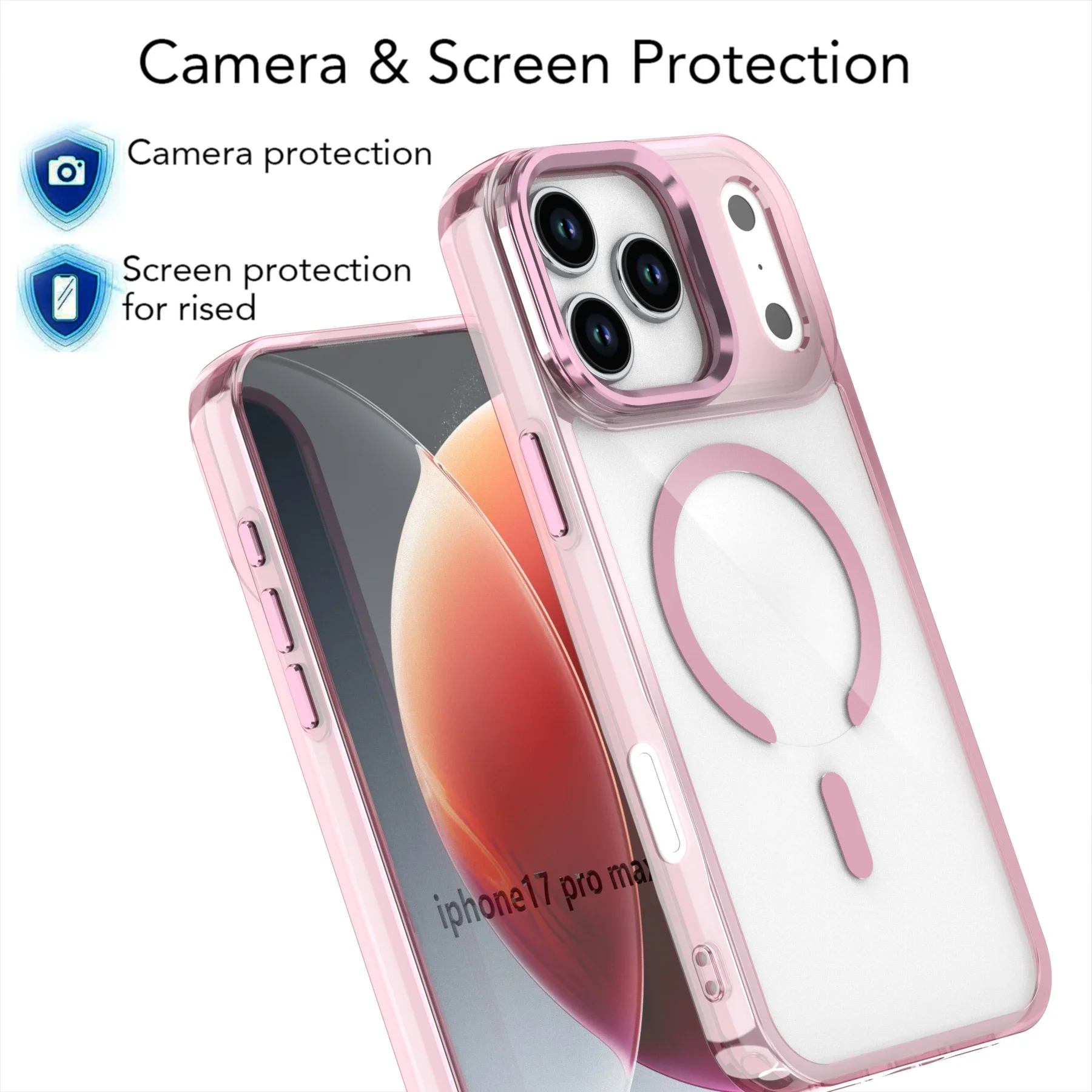 آيفون 17 برو ماكس 17 اير 16 15 14 زائد 13 12 11 برو ماكس 16e غطاء مغناطيسي مقاوم للصدمات جديد Magsafe شحن لاسلكي واضح #4