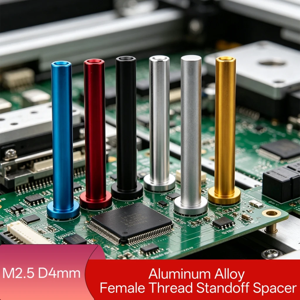 Colourful Round Aluminum Standoff M2.5 Female Thread Standoff Spacer Extend Nut Anodized  Length 6/8/10/12/14/1517/18/19/20~50mm