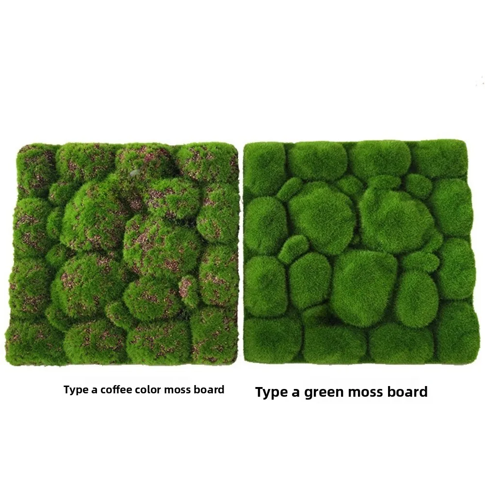 Panneau de mousse floqué en mousse artificielle, panneau de pierre simulée, mur de fausse plante, Micro paysage décoratif, mur de fond créatif