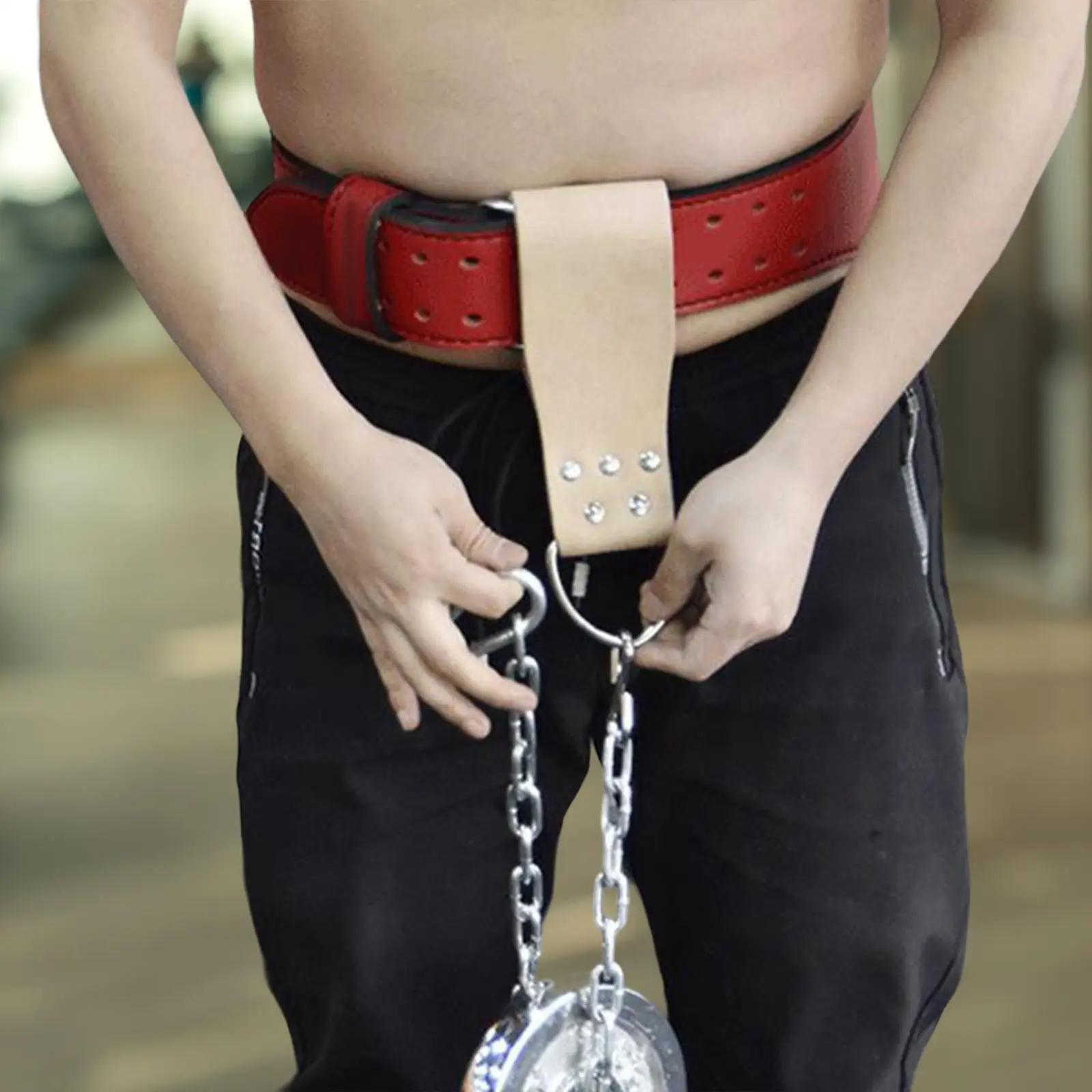 

Dipping Belt for Weightlifting with Chain Belt Accessories for Bodybuilding