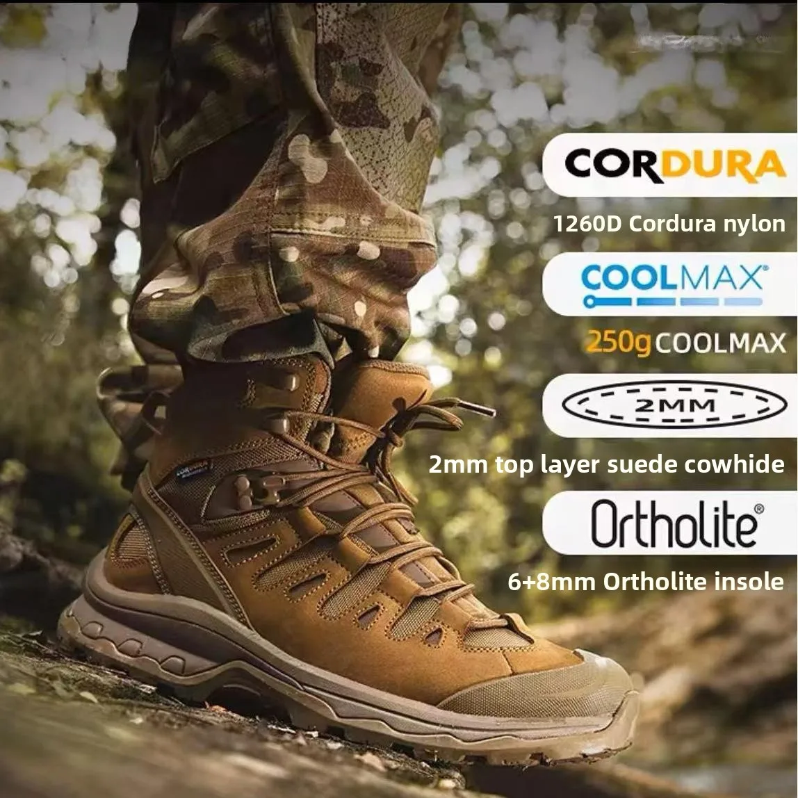 

Tactical Climbing oes Men's Women's Outdoor Hiking Boots Anti-slip Wear-resistant High Help Rubber Outsole EVA Mid...