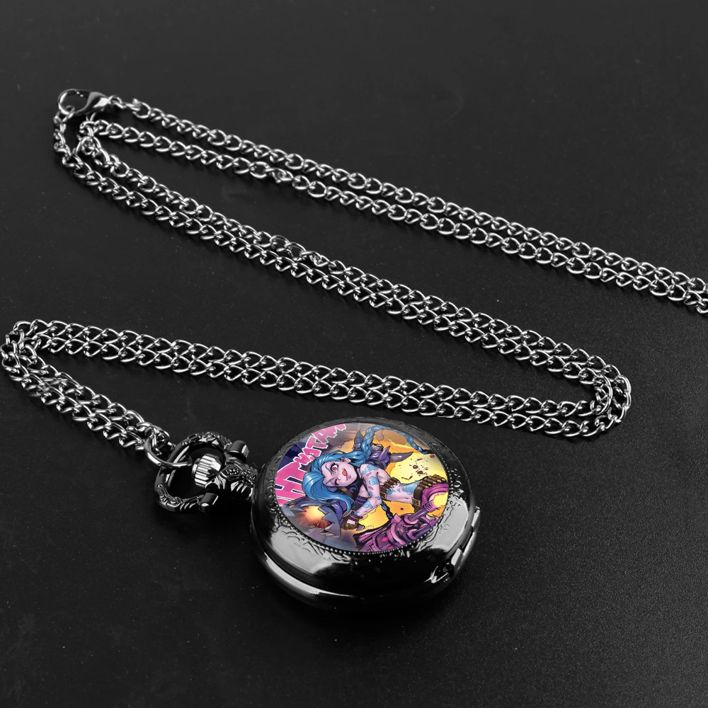 Arcane Jinx Unique Creative Quartz Pocket Watche Necklace Accessory Chain Clock Kids Souvenir Best Gifts For Children Men